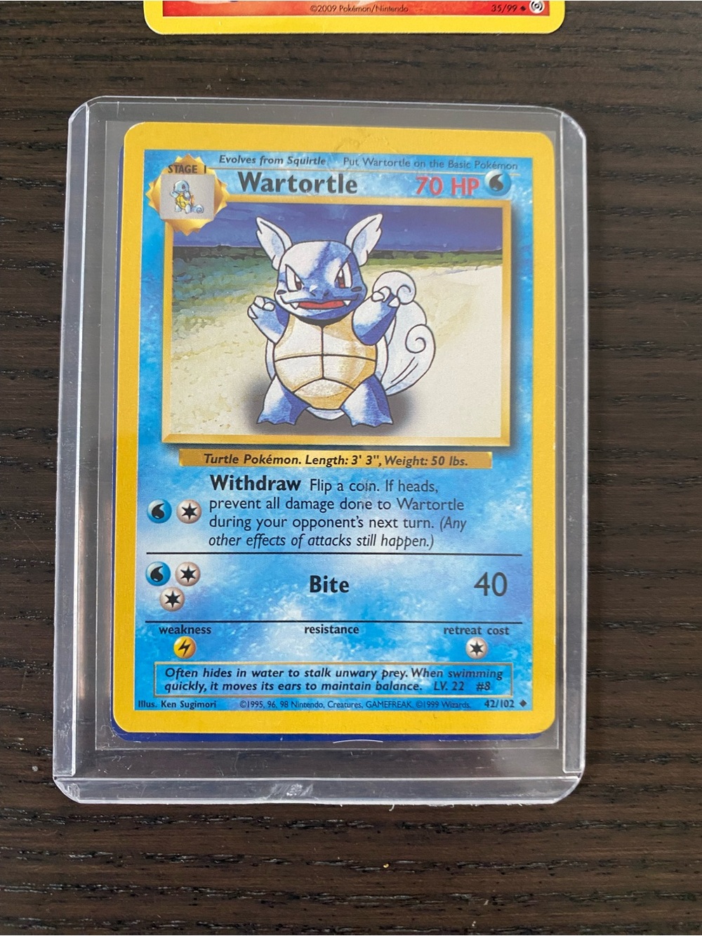 Wartortle Pokémon Card - 1st edition mint /very near mint